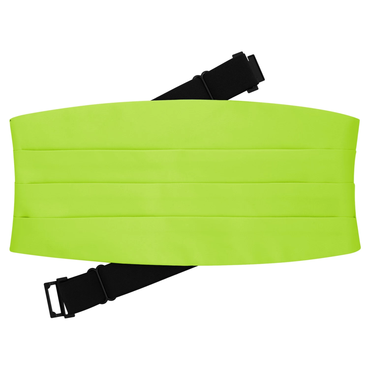 Lime Green Basic Cummerbund - Image 2