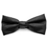Black Faux Leather Pre-Tied Bow Tie
