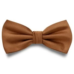 Rust Pre-Tied Grosgrain Bow Tie