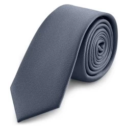 6 Cm Graphite Grosgrain Skinny Tie