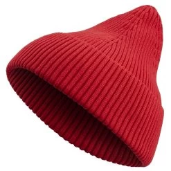 Kite | Cherry Red Lightweight Organic Cotton Chunky Knitted Rib Beanie