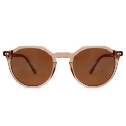 Occasus | Round Translucent Horn-rimmed Polarized Sunglasses