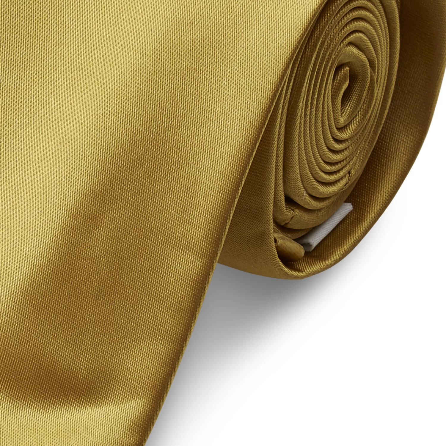 Basic Shiny Gold Polyester Tie - Image 3