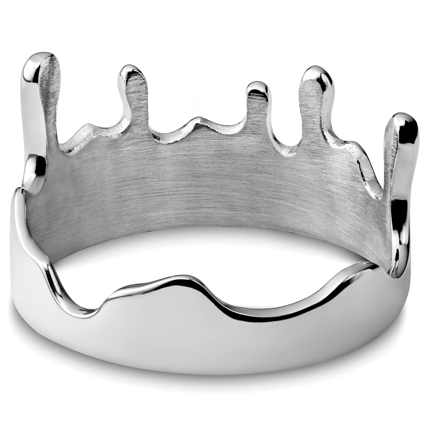 Fahrenheit | 12 Mm Silver-Tone Stainless Steel Melting Ring - Image 4