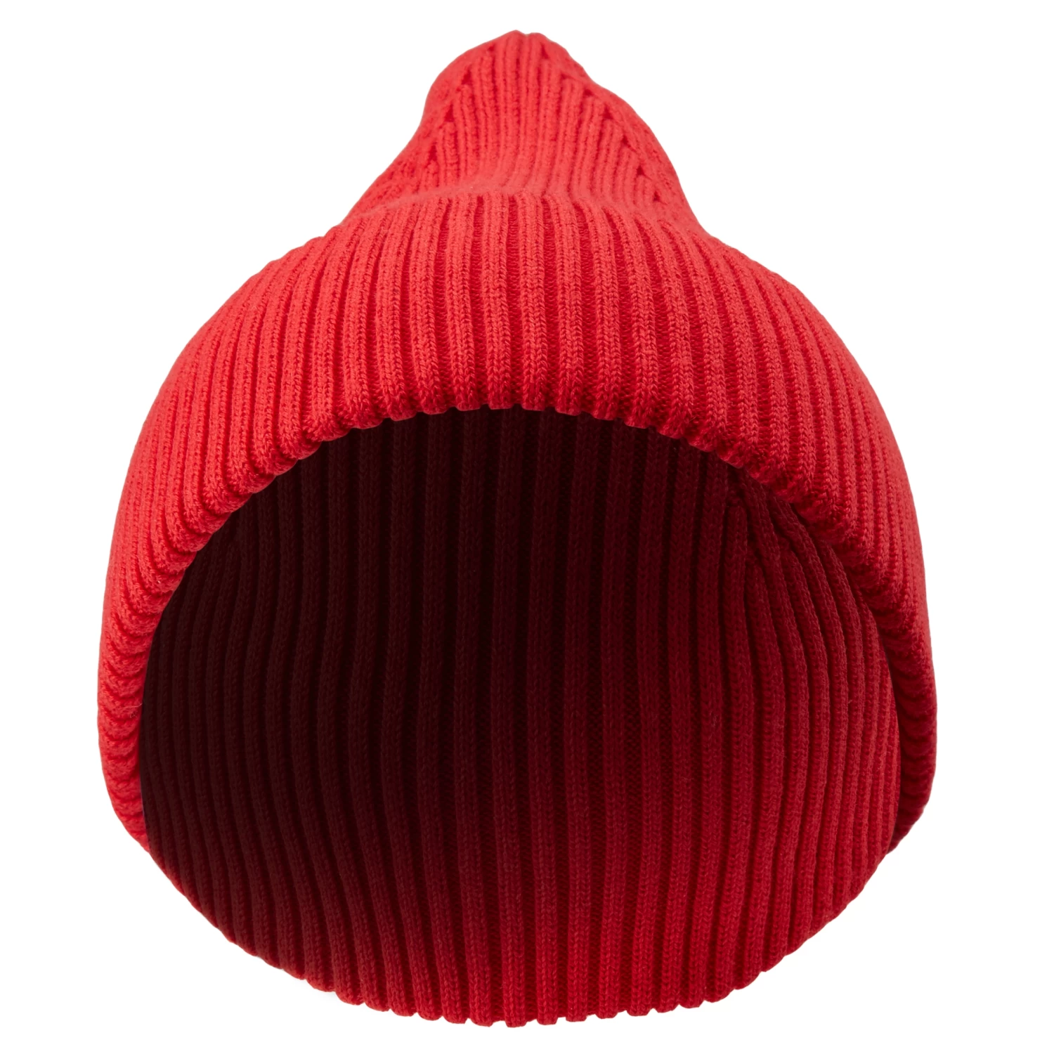Kite | Cherry Red Lightweight Organic Cotton Chunky Knitted Rib Beanie - Image 2
