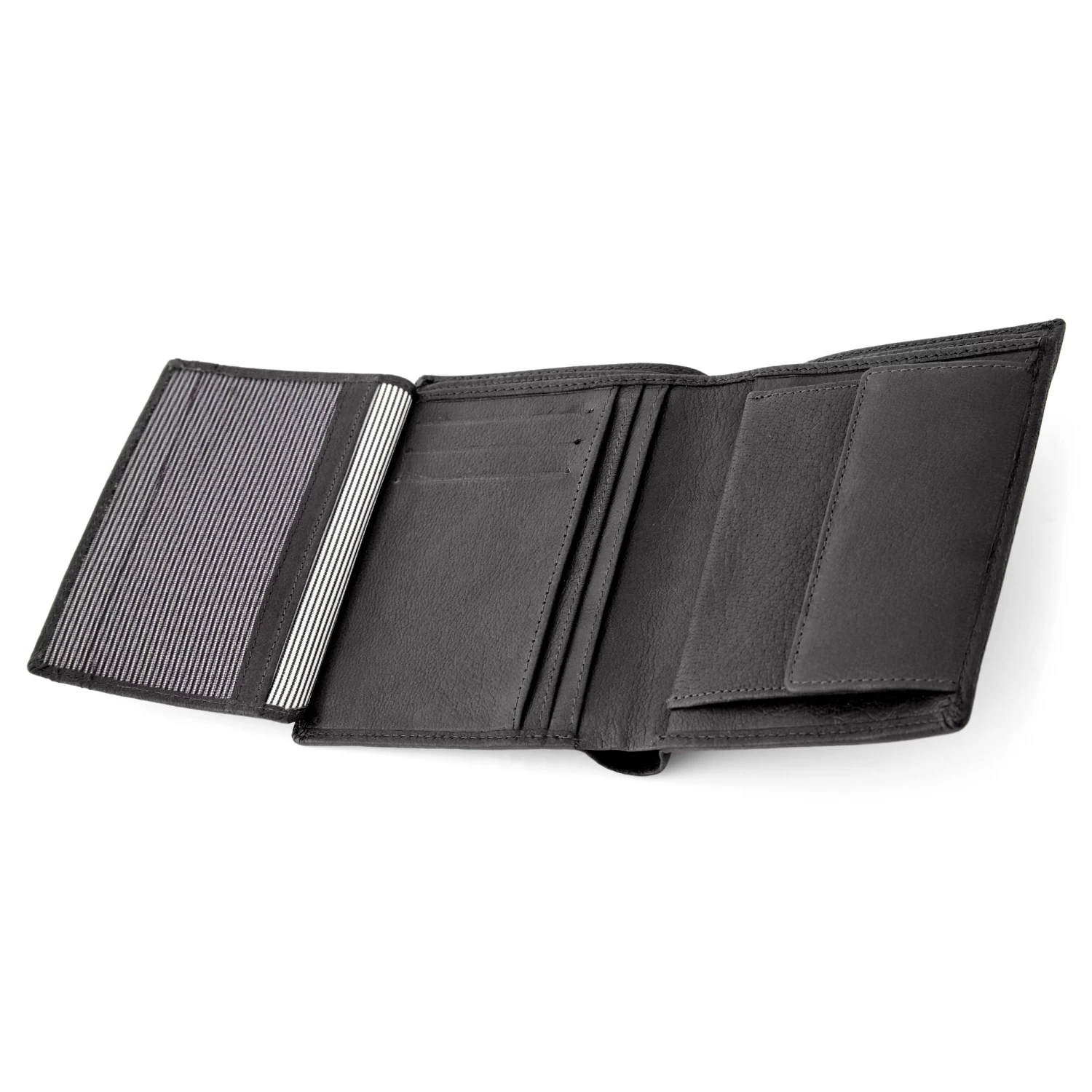 California | Black Stand-Up Leather Wallet - Image 5