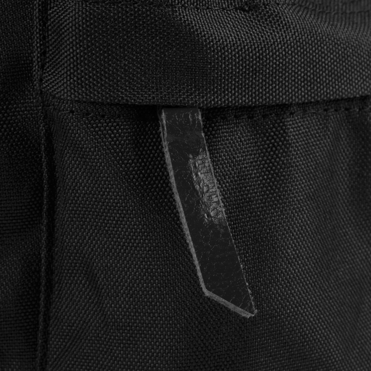 Lewis | Black Polyester & Faux Leather Simple Backpack - Image 4