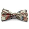 Cream Paisley Pre-Tied Bow Tie