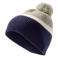 Montagna | Navy Blue, Light Grey & White Fine Knitted Beanie