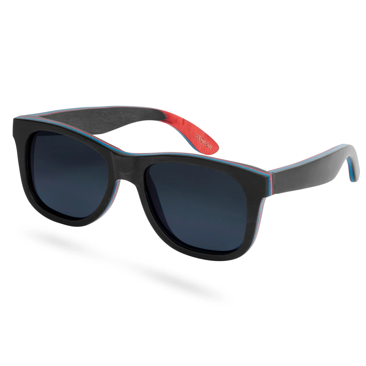 Black Skateboard Wood Polarized Sunglasses - Image 2