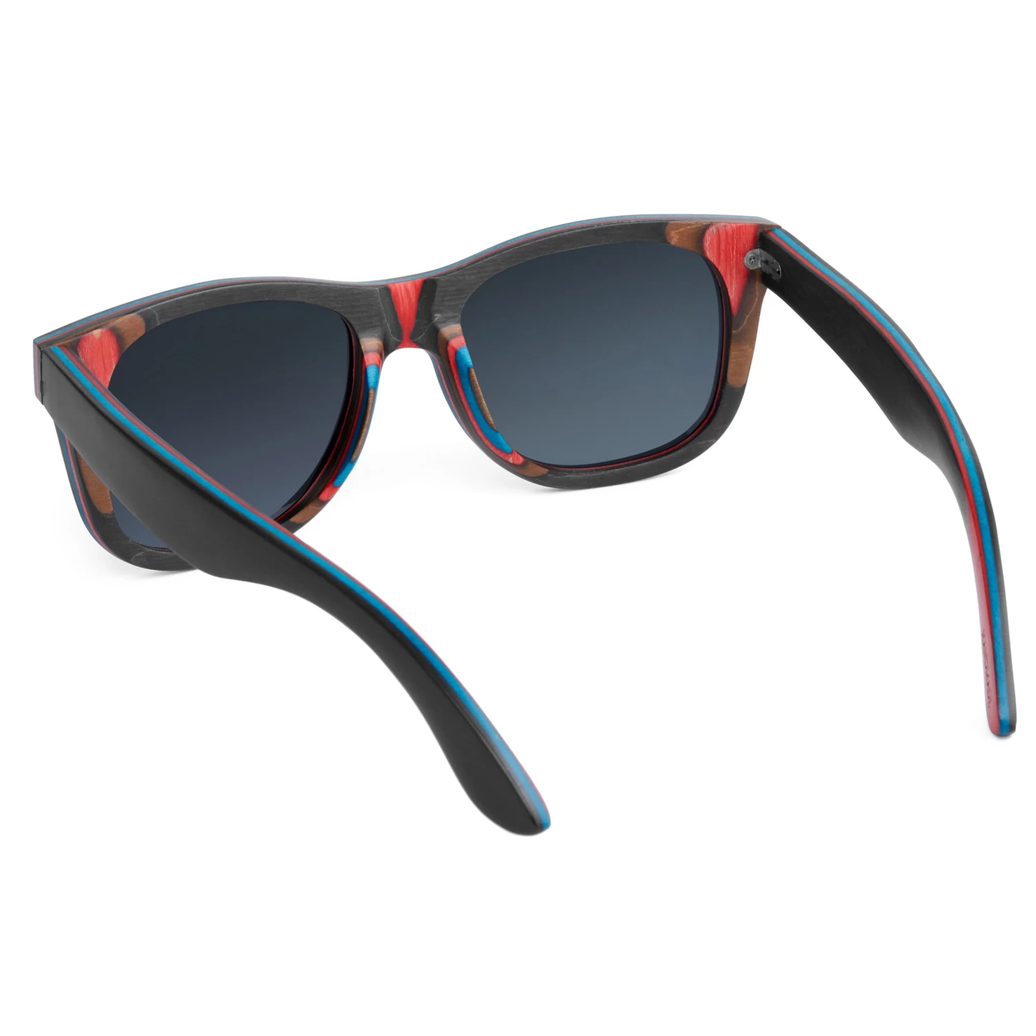 Black Skateboard Wood Polarized Sunglasses - Image 4