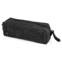 Black Waxed Canvas Wash Bag