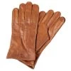 Cuffed Tan Perforated Touchscreen Compatible Sheep Leather Gloves