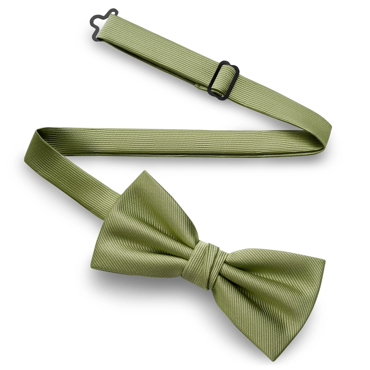 Light Green Pre-Tied Grosgrain Bow Tie - Image 3