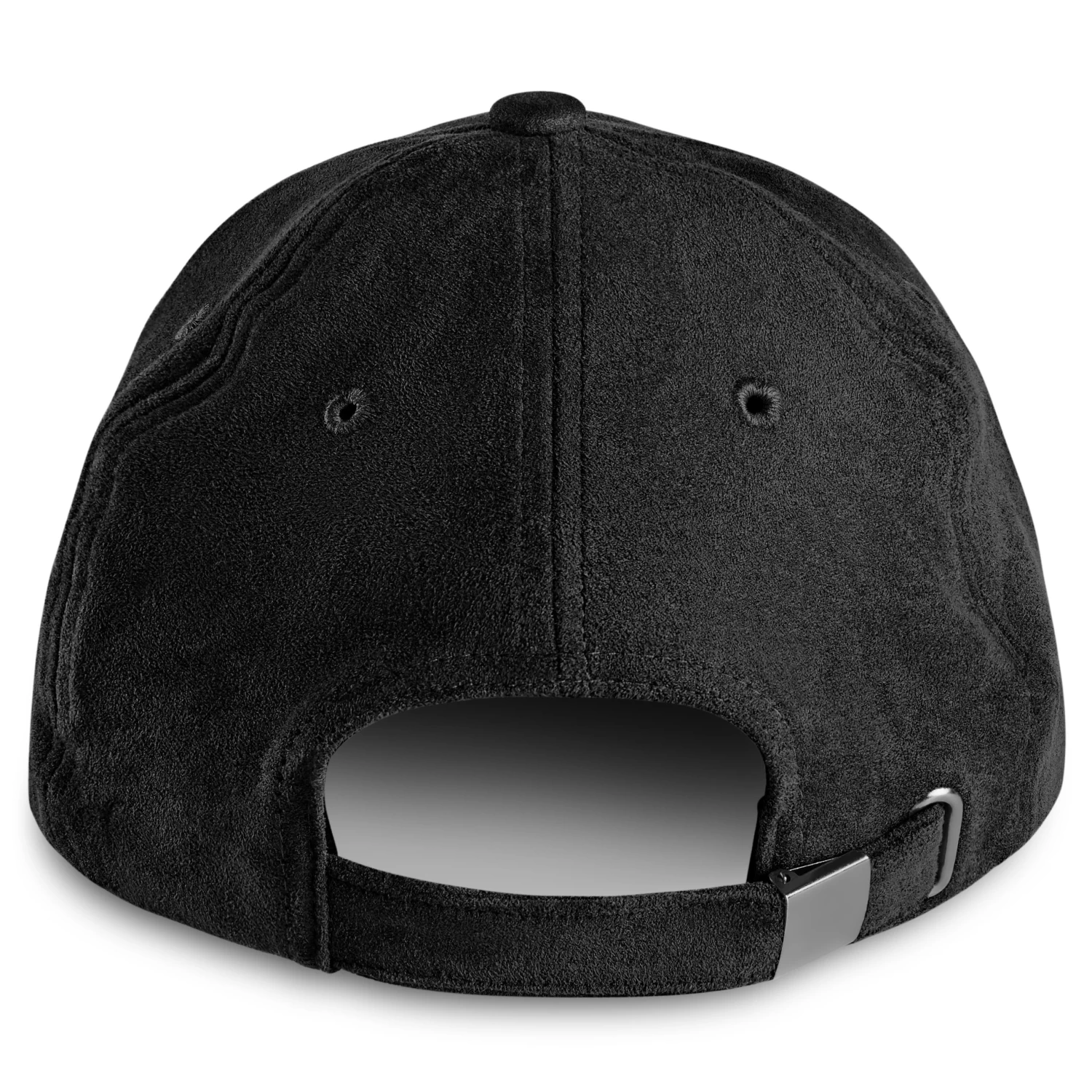 Lacuna | Black Faux Suede-Brimmed Cotton Baseball Cap - Image 2