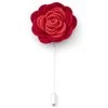 Deep & Currant Red Flower Lapel Pin