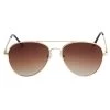 Gold-Tone & Terracotta Aviator Sunglasses
