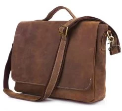 Baiu Matte Brown Leather Bag