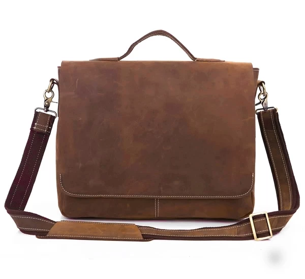 Baiu Matte Brown Leather Bag - Image 2