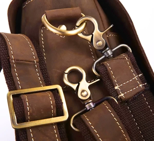 Baiu Matte Brown Leather Bag - Image 3