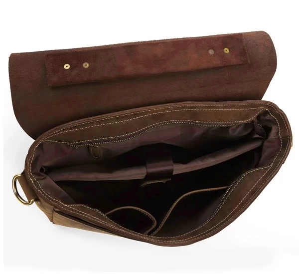 Baiu Matte Brown Leather Bag - Image 5