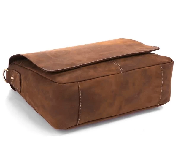 Baiu Matte Brown Leather Bag - Image 6