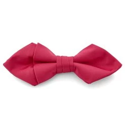 Neon Pink Basic Pointy Pre-Tied Bow Tie