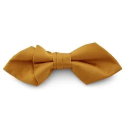 Ocher Yellow Basic Pointy Pre-Tied Bow Tie