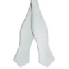 Silver-tone Self-Tie Grosgrain Diamond Tip Bow Tie