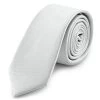 6 Cm Silver-tone Grosgrain Skinny Tie