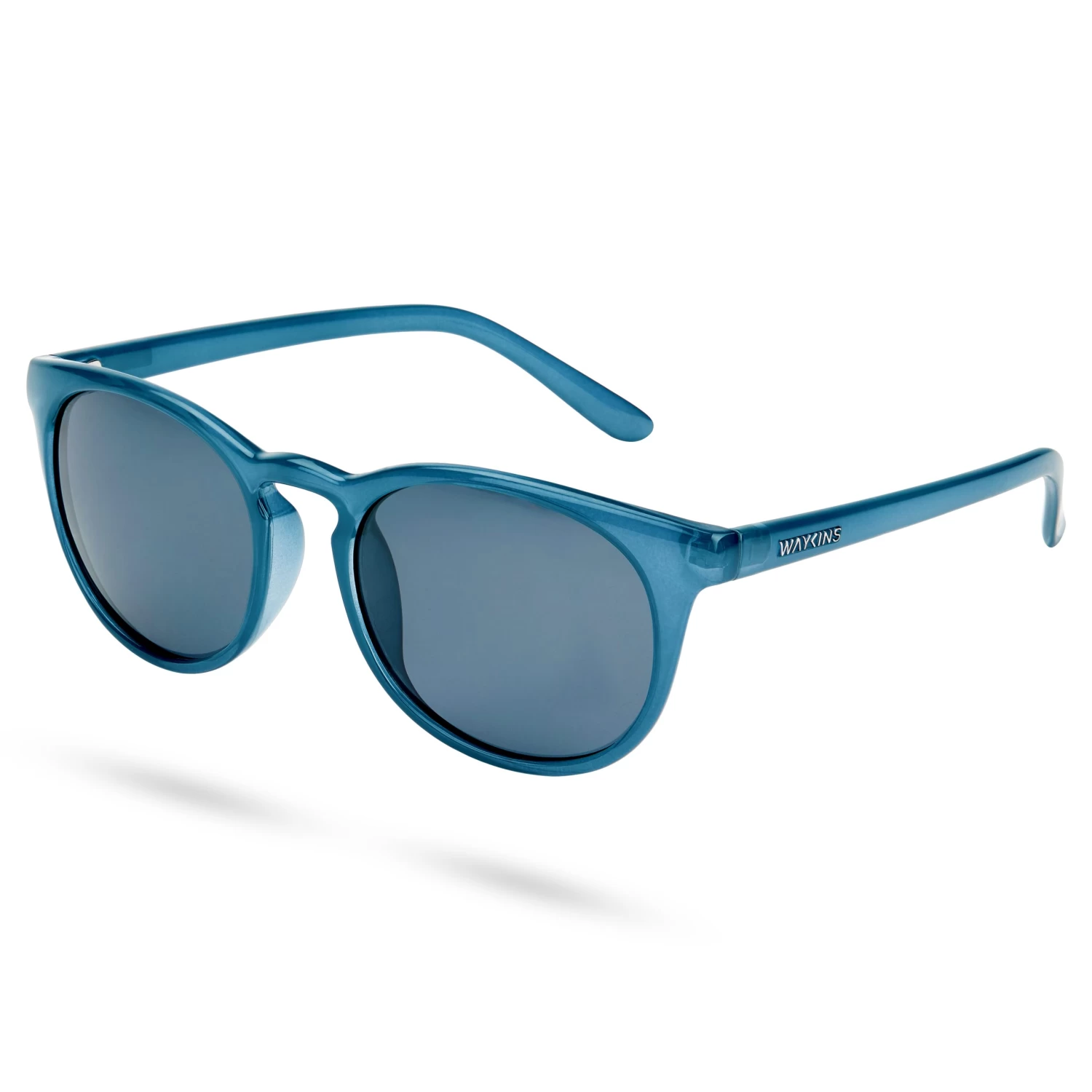 Petrol Blue Round Sunglasses - Image 2