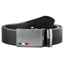 Black Full Grain Leather Auto-lock Belt