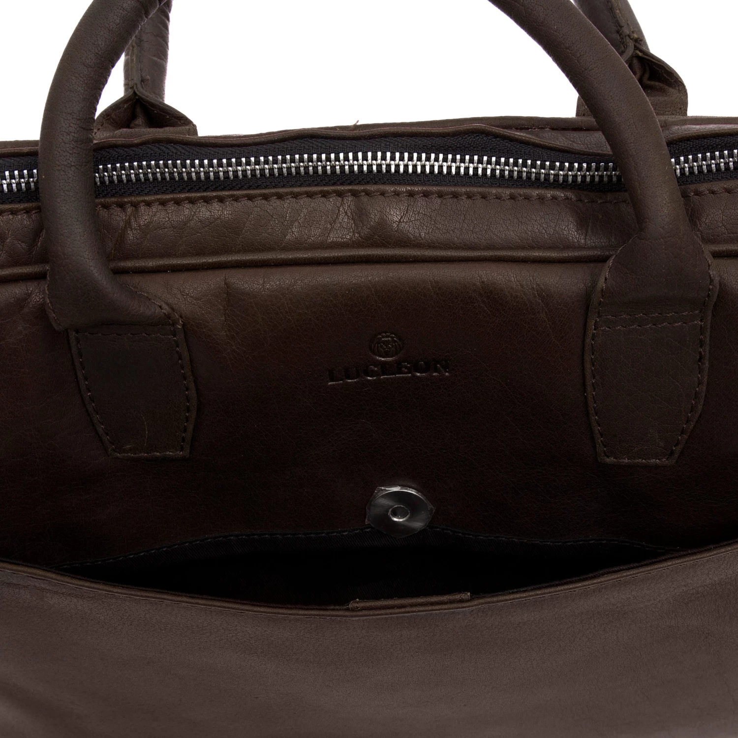 Montreal Slim 13" Executive Brown Leather Bag - Image 9