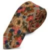 Grey, Pink & Blue Retro Floral Cotton Tie