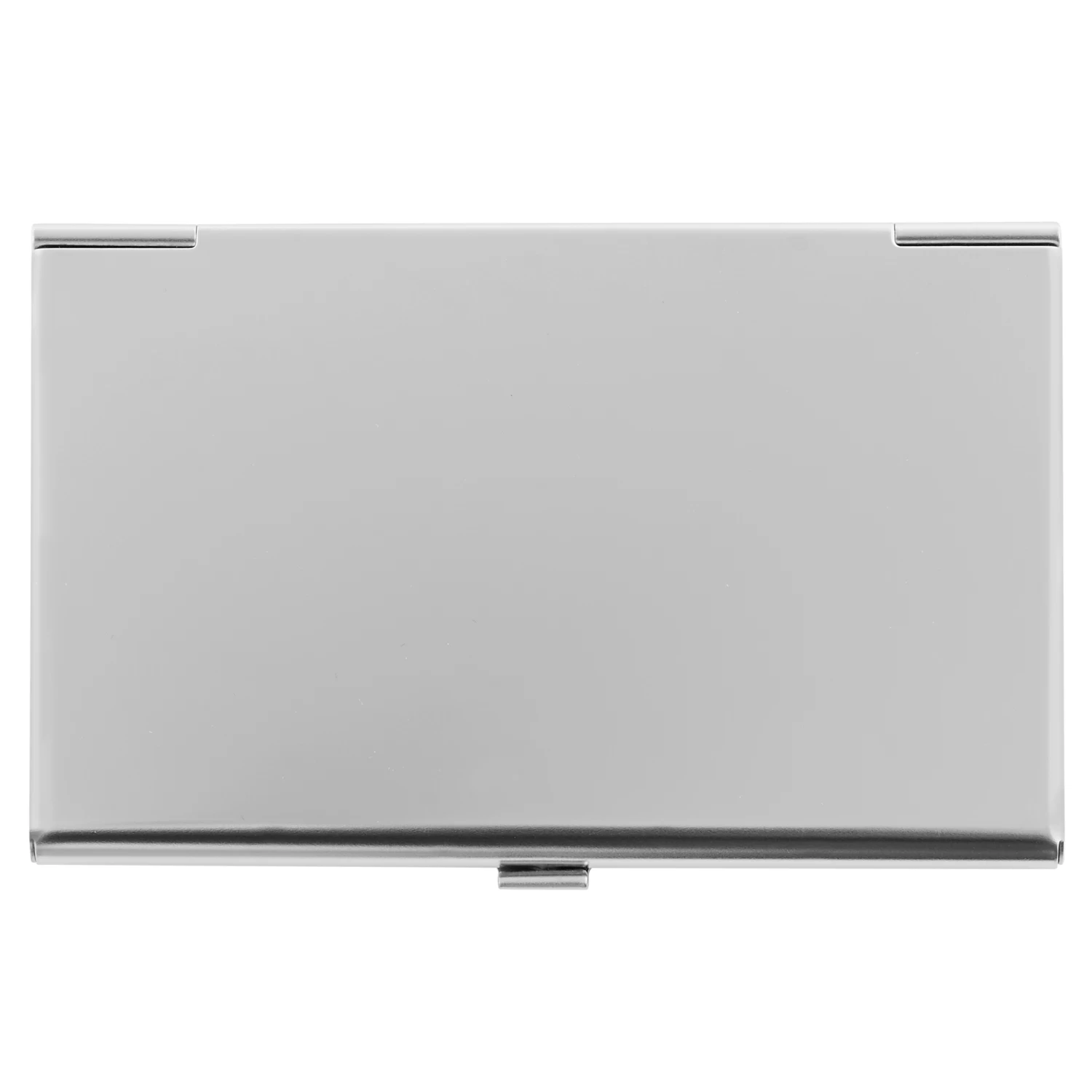 Slim Brushed Silver-Tone Stainless Steel Card Holder - Image 3