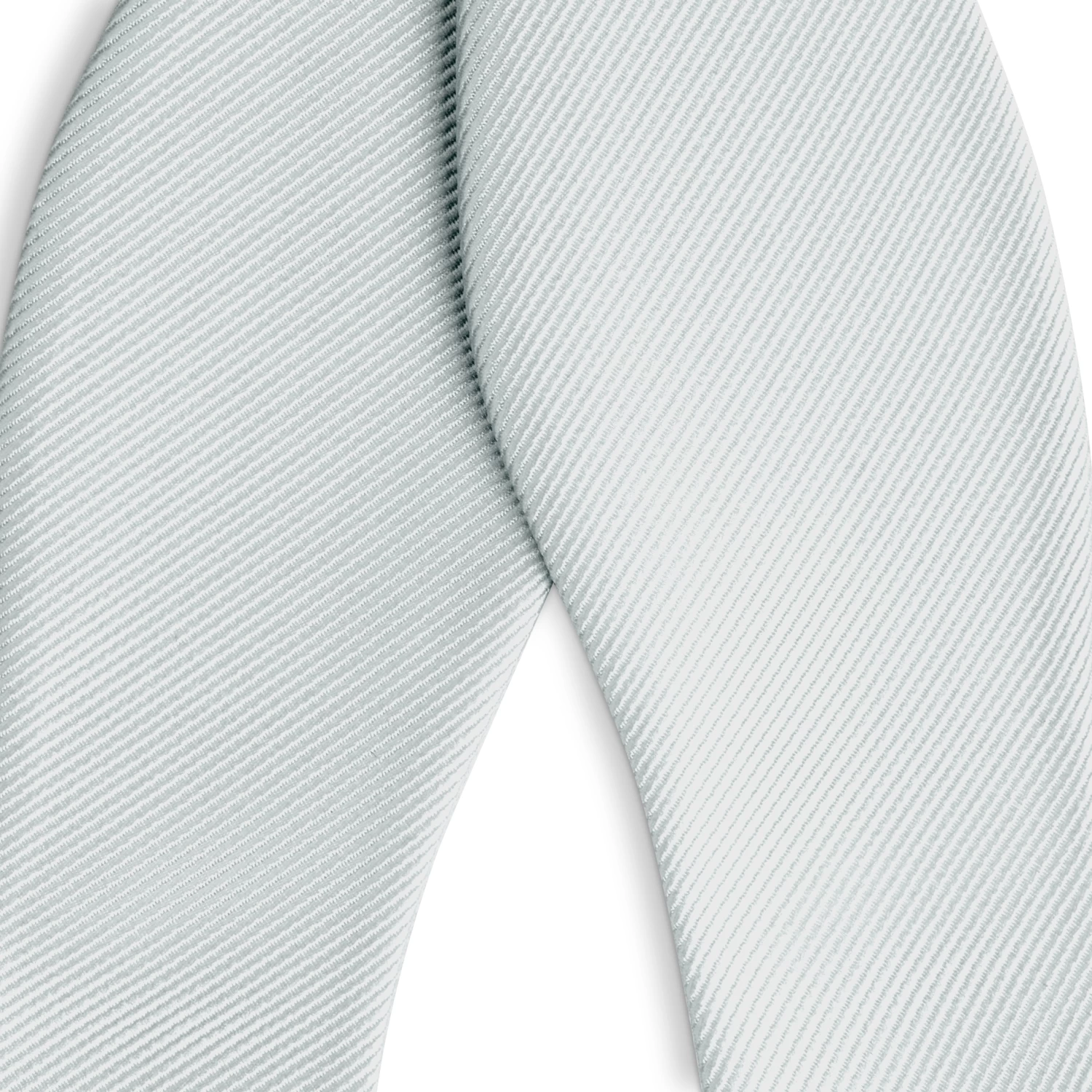 Silver-tone Self-Tie Grosgrain Diamond Tip Bow Tie - Image 2