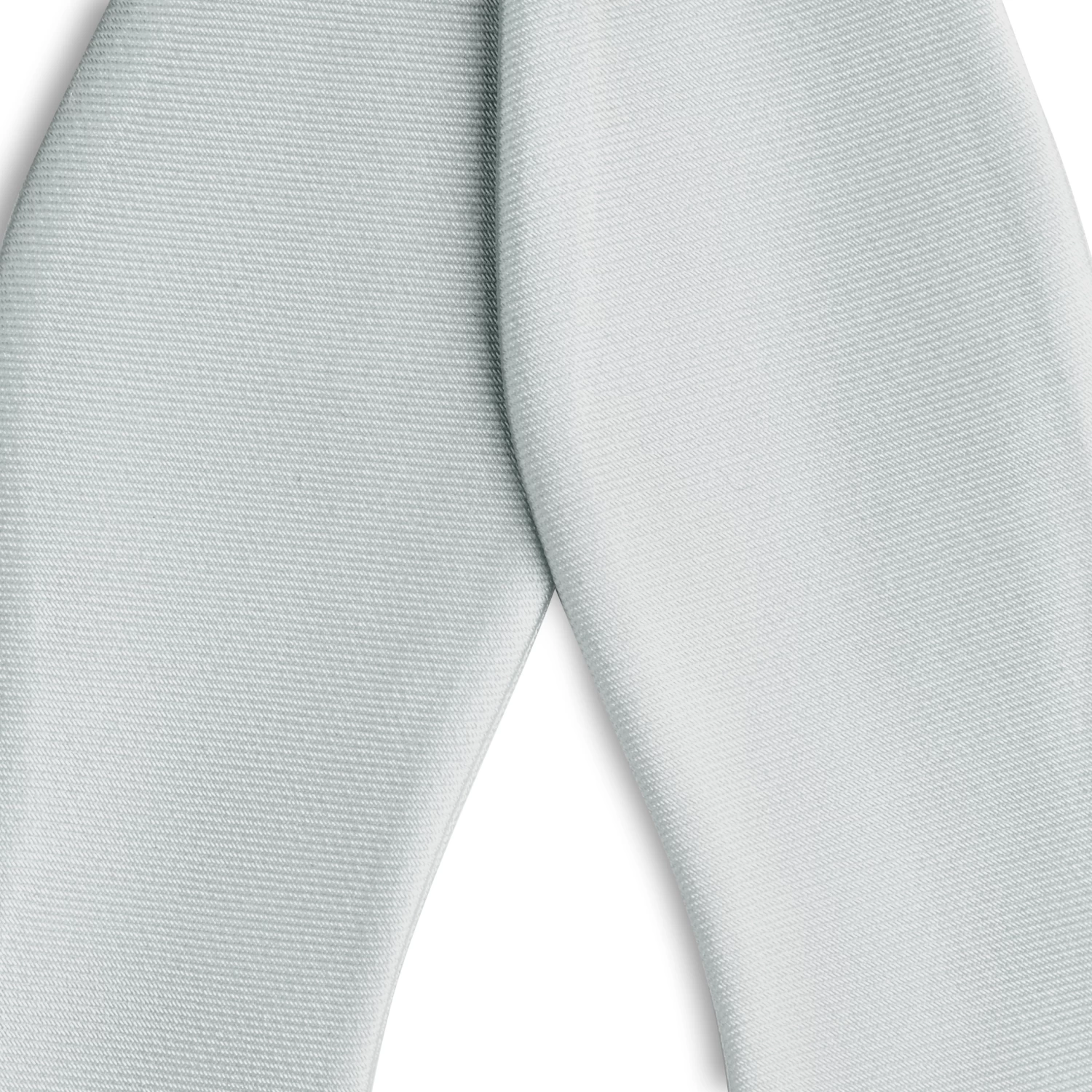 Silver-tone Self-Tie Satin Diamond Tip Bow Tie - Image 2