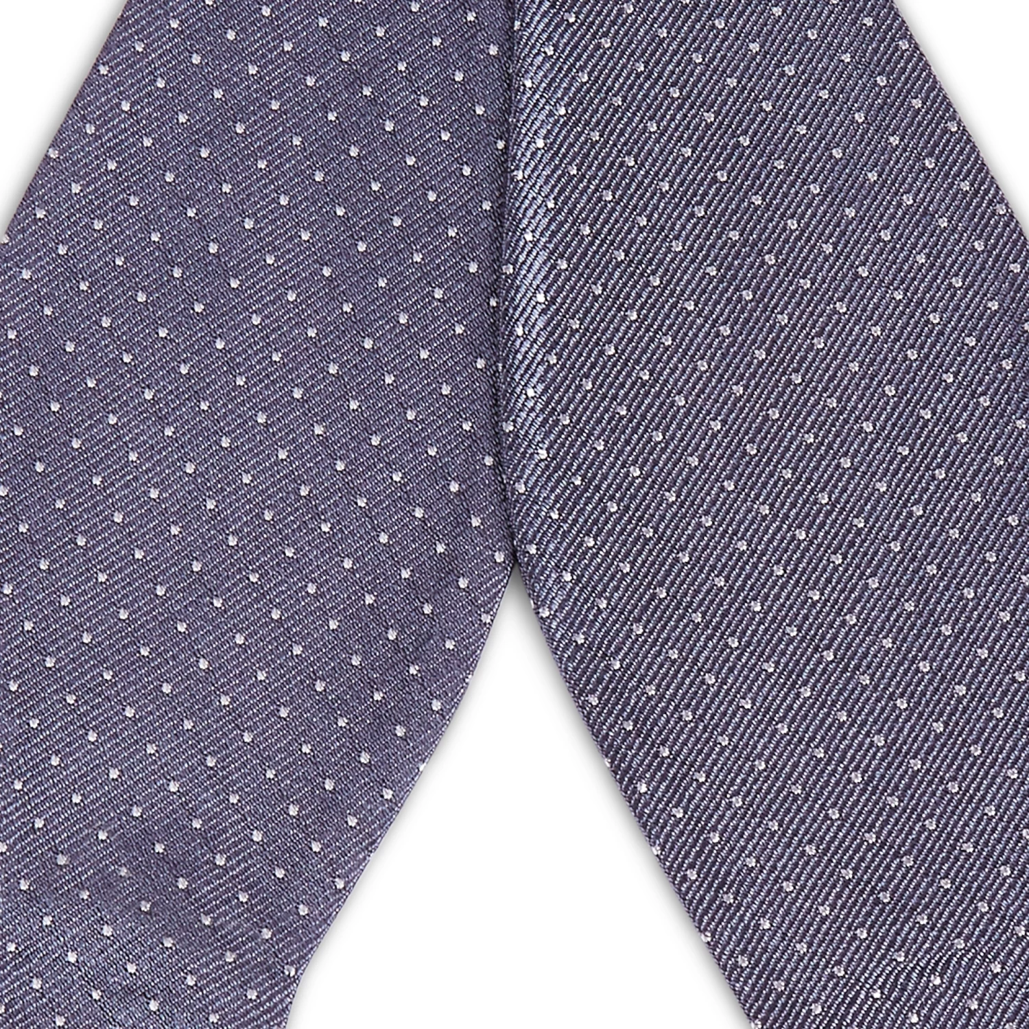 Dark Grey & White Polka Dot Silk Self-Tie Bow Tie - Image 2