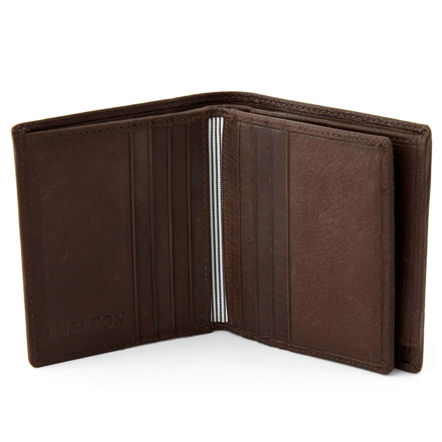 California | Slim Vertical Brown Leather Wallet - Image 5