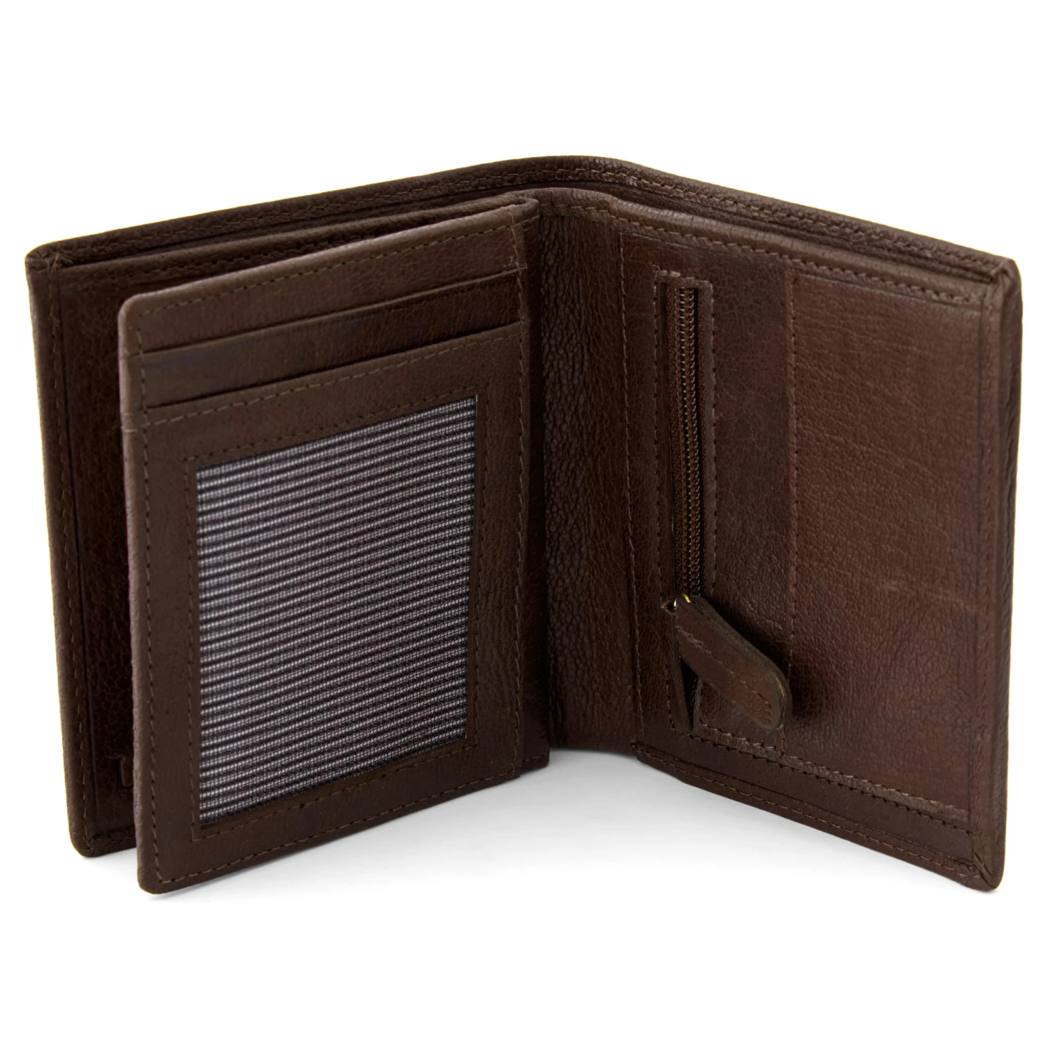 California | Slim Vertical Brown Leather Wallet - Image 6