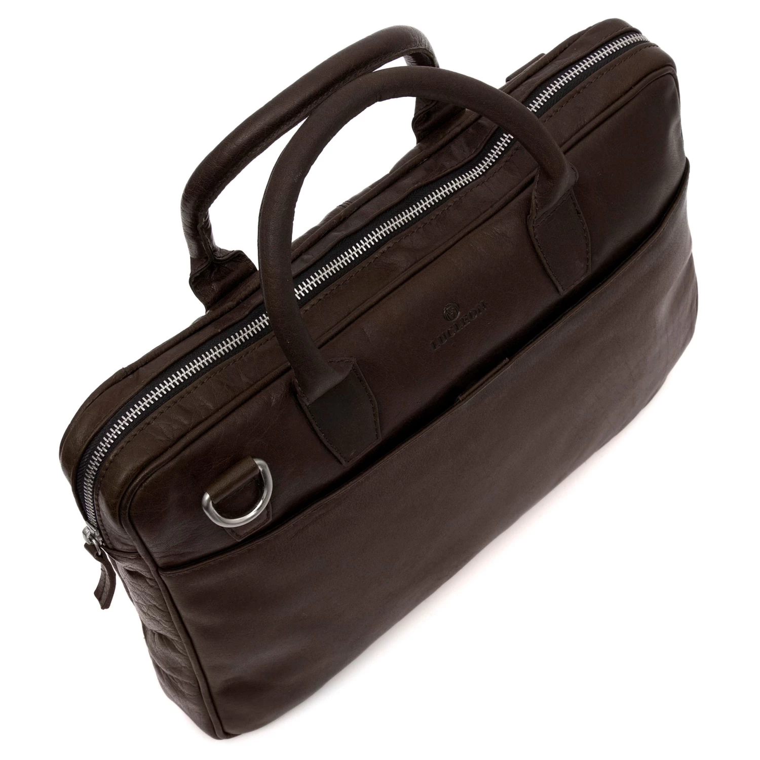 Montreal Slim 13" Executive Brown Leather Bag - Image 5
