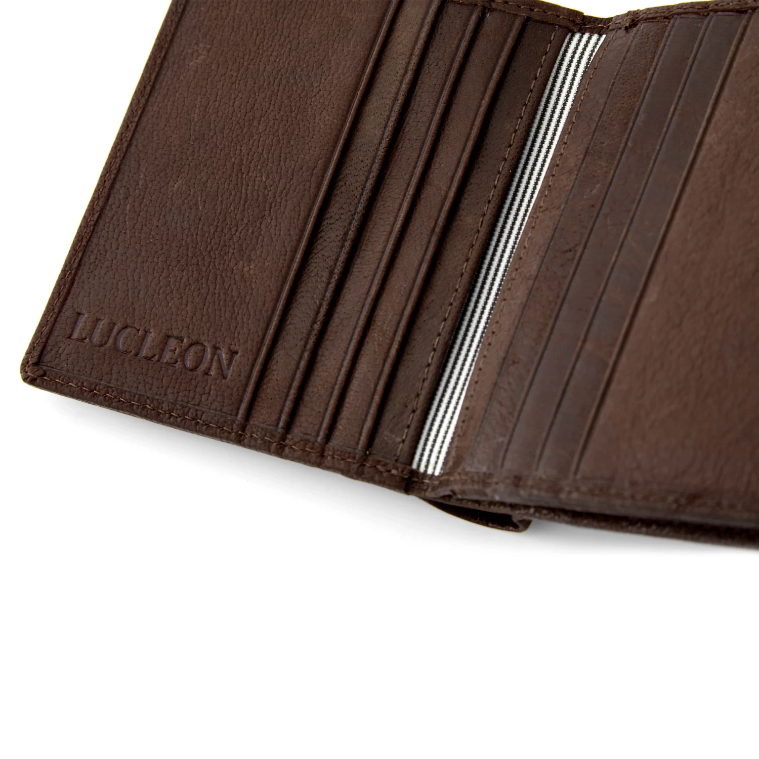California | Slim Vertical Brown Leather Wallet - Image 7