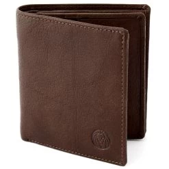 California | Slim Vertical Brown Leather Wallet