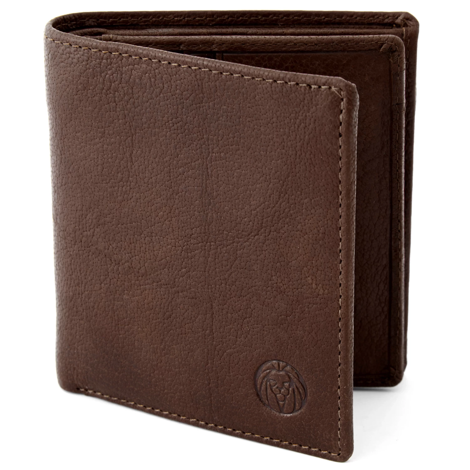 California | Slim Vertical Brown Leather Wallet