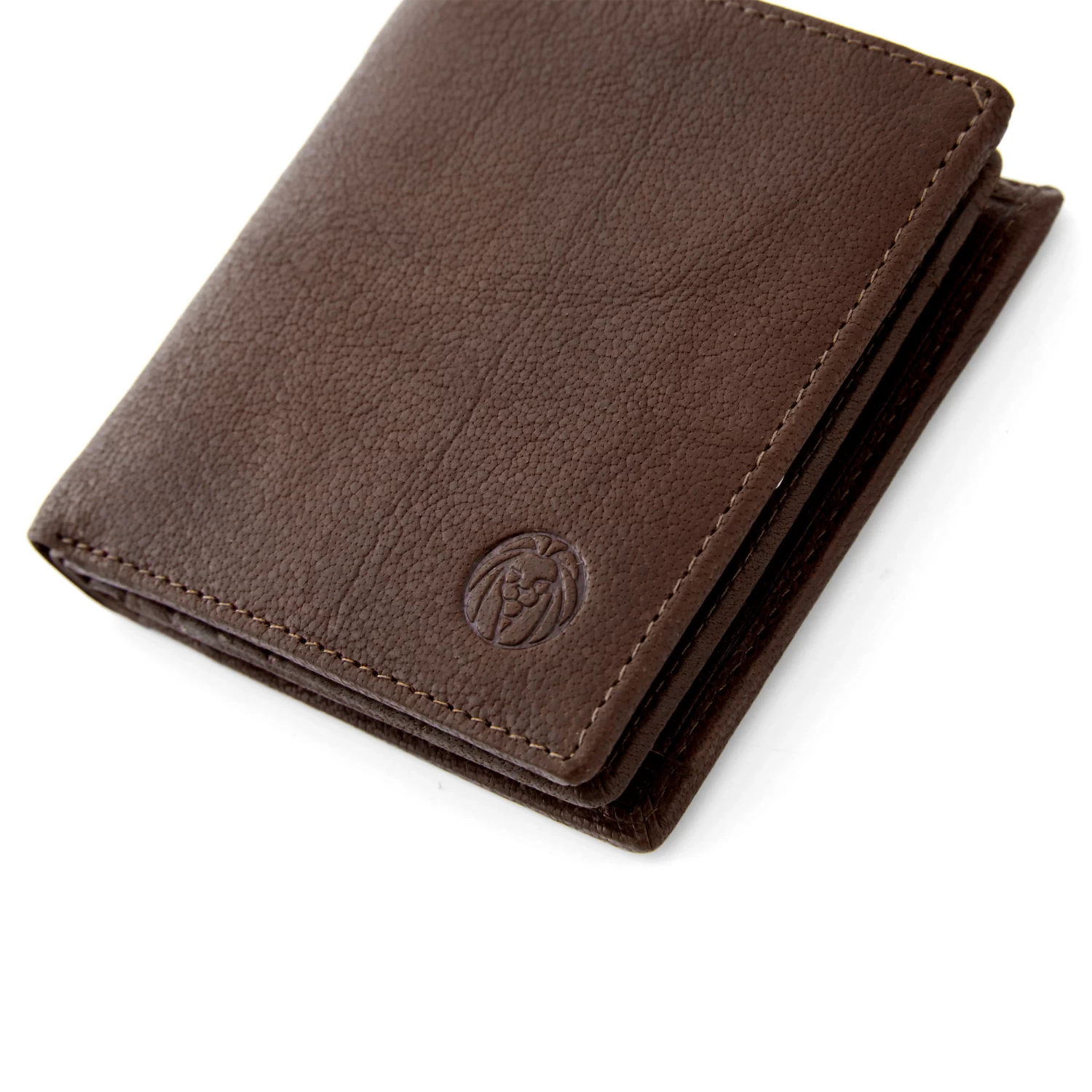 California | Slim Vertical Brown Leather Wallet - Image 4