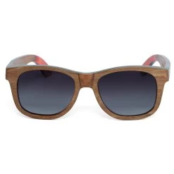 Retro Brown Skateboard Wood Polarized Sunglasses