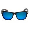 Black & Blue Ebony Wood Polarised Sunglasses