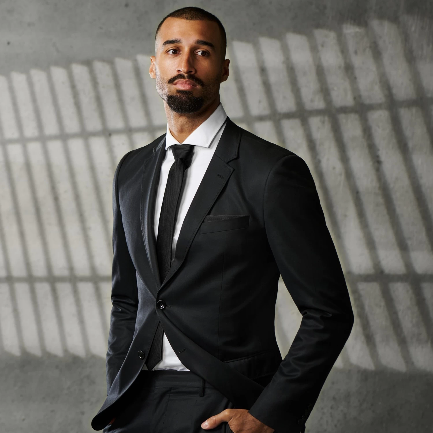 6 Cm Black Grosgrain Skinny Tie - Image 2