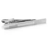 Silver-Tone Old-School Pattern Tie Clip