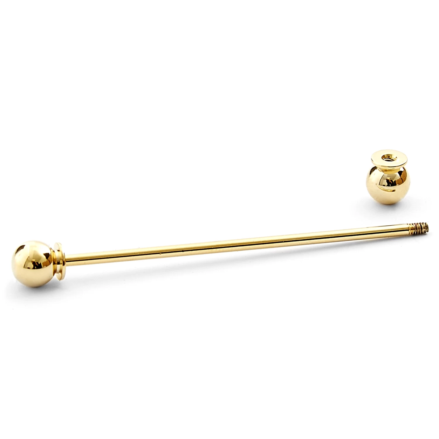 Gold-Tone Globe Head Collar Bar - Image 2